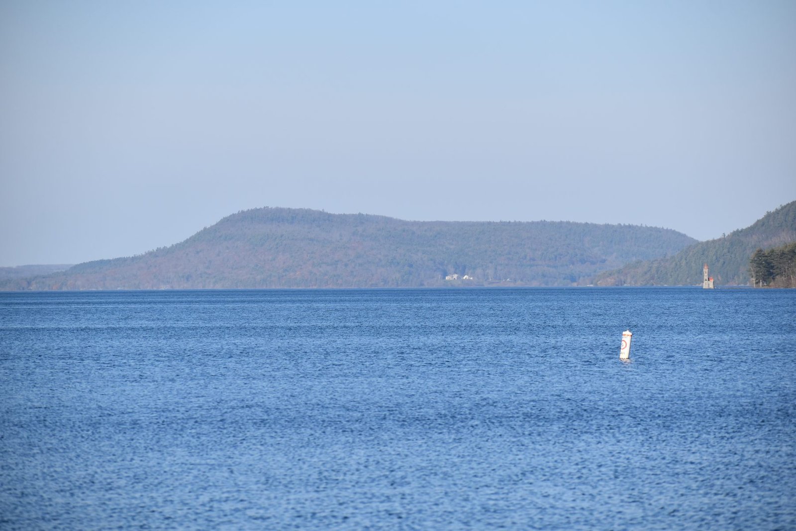 Otsego Lake near Cooperstown with Kingfisher Tower and Mount Wellington